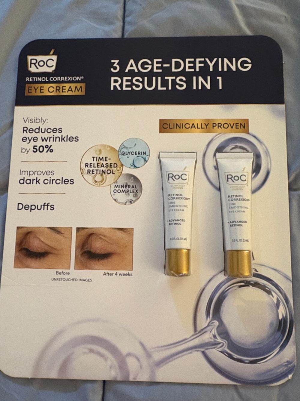 Retinol Correxion Eye Cream - White & Gold Tube (Pack)